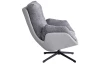 Otočné křeslo Modena, holubí šedá tkanina