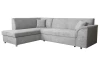 Rohová sedací souprava Bernett, holubí šedá látka, levý roh