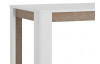 Rozkládací jídelní stůl Linate 160x90 cm, bílý lesk/dub