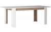 Rozkládací jídelní stůl Linate 160x90 cm, bílý lesk/dub