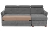 Rohová sedací souprava Harris, středně šedá látka, pravý roh