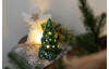 Vánoční dekorační látka Sněhové vločky 250x28 cm, šedá