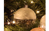 Vánoční ozdoba Koule 7 cm, transparentní se stromky, sklo