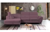 Rohová sedací souprava Sergio, tmavě růžová látka, levý roh