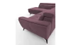 Rohová sedací souprava Sergio, tmavě růžová látka, levý roh