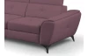 Rohová sedací souprava Sergio, tmavě růžová látka, levý roh