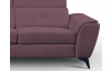 Rohová sedací souprava Sergio, tmavě růžová látka, levý roh