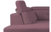 Rohová sedací souprava Sergio, tmavě růžová látka, levý roh