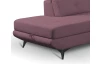 Rohová sedací souprava Sergio, tmavě růžová látka, levý roh