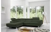 Rohová sedací souprava Lotos, lahvově zelená látka, levý roh
