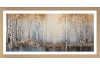 Rámovaný obraz Břízy 49x23 cm, bukový rám