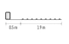 Vánoční řetěz LED Nano 1,9 m, studená bílá