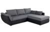 Rohová sedací souprava Torgau, černá/šedá tkanina