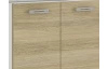 Dolní kuchyňská skříňka Latte 80D2F, dub latte/bílá, šířka 80 cm