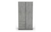 Šatní skříň Carlos, šedý beton, 100 cm