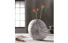 Plochá dekorační váza 35 cm, pruhy, polyresinová