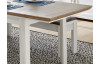Rozkládací jídelní stůl Jasmin 160x90 cm, bělená pinie/dub