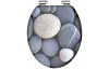 WC prkénko Grey stones, Soft-Close, MDF