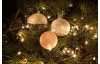 Vánoční ozdoba Koule s peřím, transparentní, sklo, 6 cm