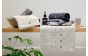 Froté ručník pro hosty Quattro, tencel, šampaňský, kostičky, 36x50 cm