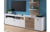 TV skříňka Rovigo 195  cm, dub nox/bílá