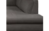 Rohová sedací souprava Geneva, tmavě šedá látka, pravý roh