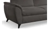 Rohová sedací souprava Geneva, tmavě šedá látka, pravý roh