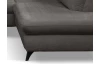 Rohová sedací souprava Geneva, tmavě šedá látka, pravý roh