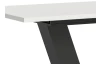 Rozkládací jídelní stůl Moteon 150x90 cm, bílý/šedý, podnož V