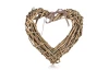 Dekorace Ratanové srdce, 20x20 cm