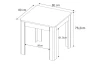 Jídelní stůl se šuplíkem Sandvika 80x80 cm, bílý