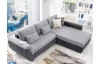 Rohová sedací souprava Torgau, šedá/světle šedá tkanina