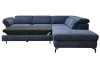Rohová sedací souprava Colby, modrá látka, pravý roh