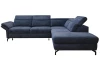 Rohová sedací souprava Colby, modrá látka, pravý roh