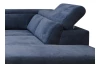 Rohová sedací souprava Colby, modrá látka, pravý roh