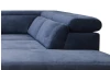 Rohová sedací souprava Colby, modrá látka, pravý roh