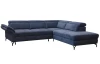 Rohová sedací souprava Colby, modrá látka, pravý roh