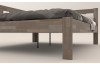 Rohová postel se zástěnou vlevo Tema L 180x200 cm, šedý buk