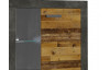Nízká vitrínová skříňka Kassel, vintage optika kovu/dřeva