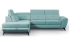 Rohová sedací souprava Sergio, bledě modrá látka, levý roh