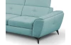 Rohová sedací souprava Sergio, bledě modrá látka, levý roh