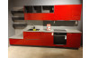 Sestava kuchyně Teplice - Maty/Viki - vystavený kus, grafit/červená lesk