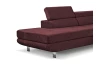 Rohová sedací souprava Lotos, vínově červená látka, levý roh