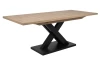 Rozkládací jídelní stůl Avenue 160x90 cm, dub artisan/černý