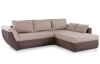Rohová sedací souprava Torgau, hnědá/béžová tkanina
