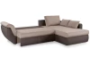 Rohová sedací souprava Torgau, hnědá/béžová tkanina