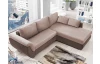 Rohová sedací souprava Torgau, hnědá/béžová tkanina