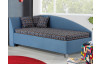 Rohová postel Andrew levá 90x200 cm, modrá