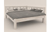 Rohová postel se zástěnou vpravo Tema P 180x200 cm, bělený buk