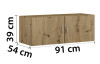 Skříňový nástavec Case, 136 cm, dub artisan